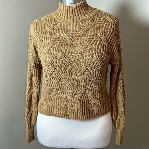 AMERICAN EAGLE Brown Tan Mock Turtleneck Sweater Size XS
